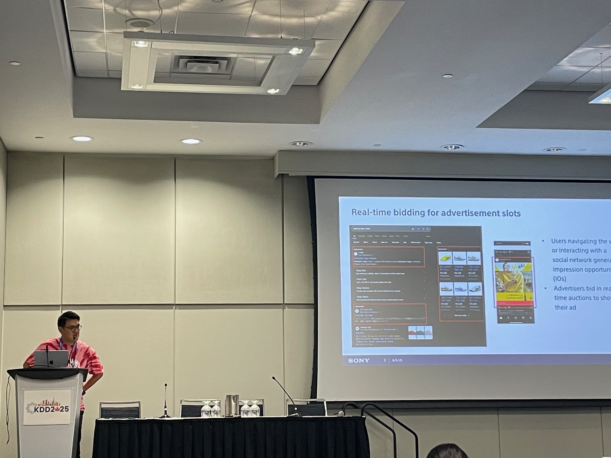 Joe Wang presenting at KDD 2025